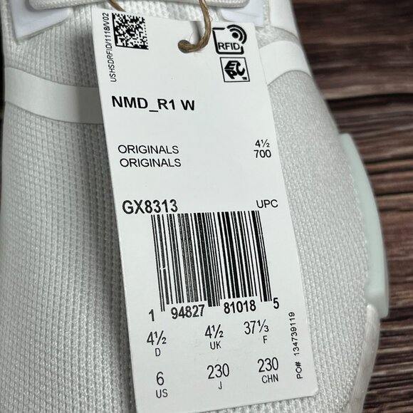 NEW Adidas NMD R1 Primeblue Clout White Athletic Shoes - Picture 9 of 9